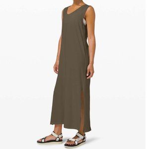 Lululemon All Yours Tank Maxi Dress Dark Olive Size 4* $98